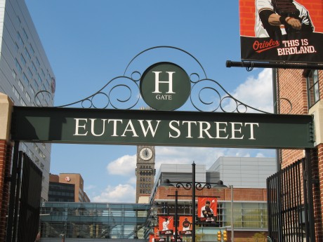 The famous Eutaw Street
