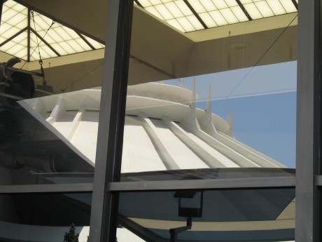 Space Mountain reflected