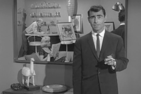 From "A Most Unusual Camera" - December 16, 1960 - Great 2 button sack suit, satin tie, and white oxford spread collar shirt